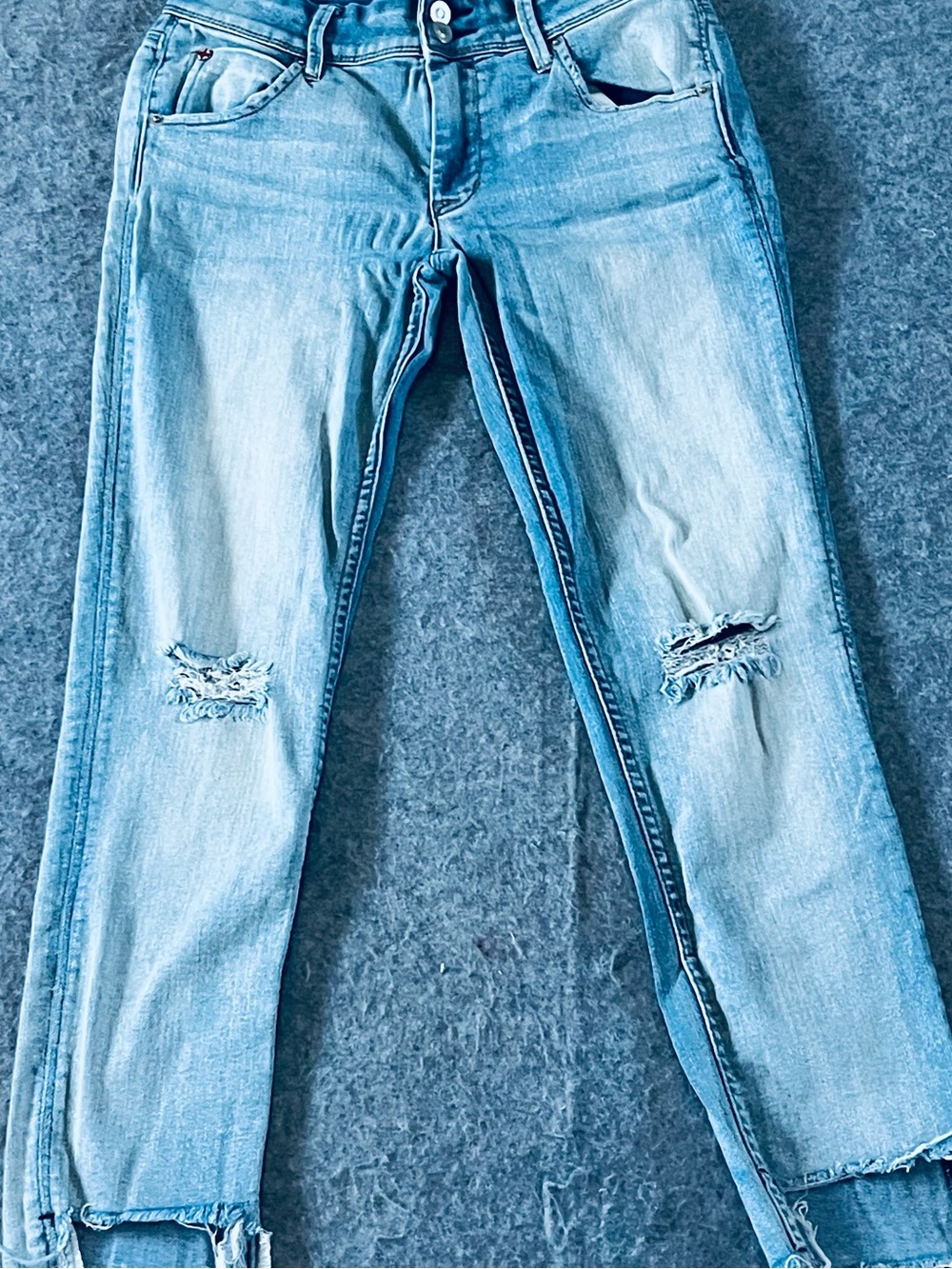 Hudson Jeans Light Blue Distressed Skinny Jeans